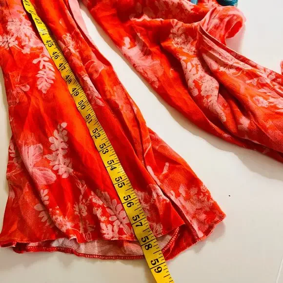 Pinko Aquarius Tuta Jumpsuit Size Large Abstract Print Dolman Sleeves Wide Leg - Picture 9 of 11